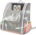 Cat Backpack Carrier Large Pet Backpack for Small Dog Medium Cat Puppy Kitten Bunny up to 15lbs, Ventilated Mesh Dog Collapsible Travel Backpack for Hiking Walking Outdoor