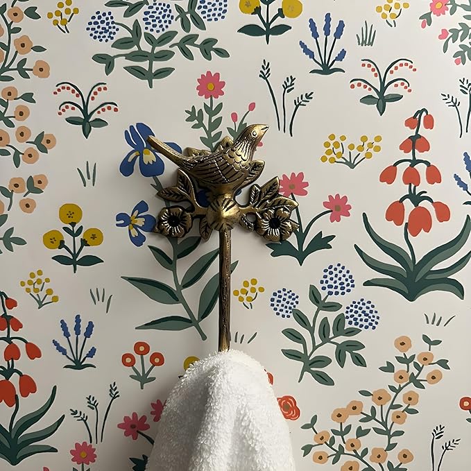 STYLENT Decor Solid Brass Bird Antique Towel Hook Bathroom Accessories Retro Bathroom Hardware Bird Cloth Hook Wall Mounted Vintage (Brass Antique)