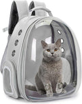 Cat Bubble Backpack Carrier for Small Medium Dogs Cats Carrying Bag, Airline Approved Pet Travel Carrying Bag Dog Hiking Walking Outdoor Backpack (Gray)