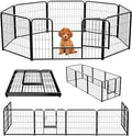 NEWBULIG Dog Playpen 8 Panels 24" Height Foldable Heavy Duty Metal Dog Exercise Playpen Puppy Fence for Indoor Outdoor Yard