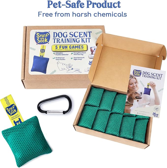 Race&Herd Original Dog Scent Training Kit, Scent Work Training Kit for Dogs - Nosework for Dog Mental Stimulation Agility Training Equipment for Dogs, Brain Games Smell Training Kit for Loss of Smell