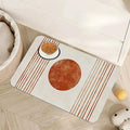 Sun Boho Dog Food Mat for Floors,Absorbent Quick-Dry Pet Feeding Mat, Cat Dog Bowl Mats for Food and Water, Non-Slip Pet Accessories Supplies 16"x24"