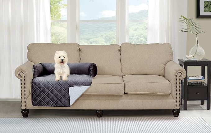 Brilliant Sunshine Premium Calming Dog Bed Mat, Silky Velvet, Removable Washable Cover, Cushion Protector and Couch Covers for Dogs, Pets, Cats, Medium, Grey