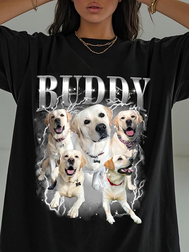Custom Bootleg Rap Tee, Personalized Girlfriend Vintage Graphic T-Shirt, Photo Shirt, Valentine Birthday Gifts