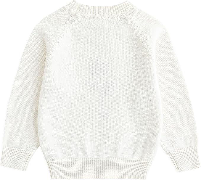 Simplee kids Baby Girl Knit Sweater with Bear in The Pocket Toddler Pullover Sweater Cute Fall Winter Clothes