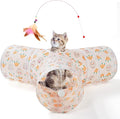 Tempcore Pet Tunnel Tube Toys 3 Way Collapsible, Cat Tunnels for Indoor Cats，Kitty Bored Pet Toys Peek Hole Toy Ball, Puppy, Kitty, Kitten, Rabbit