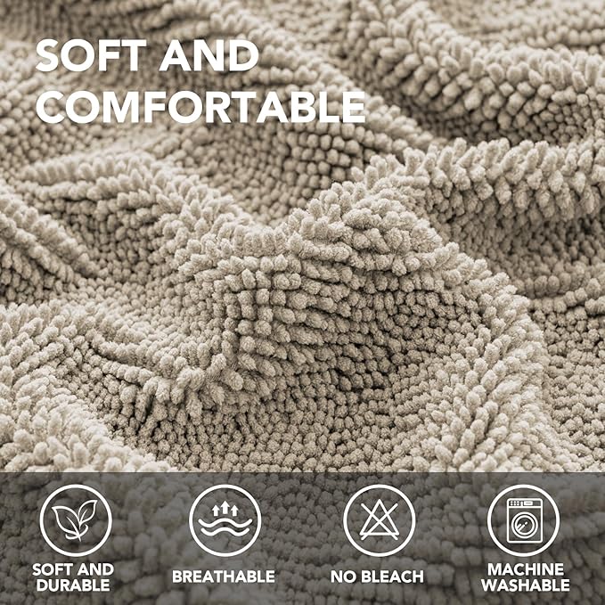 H.VERSAILTEX Non Slip Pet Couch Cover Chenille Dog Bed Protector Thick Soft Sofa Slipcover Pet Friendly Washable Couch Cushion Covers for Pets (40" x 50", Island Fossi)