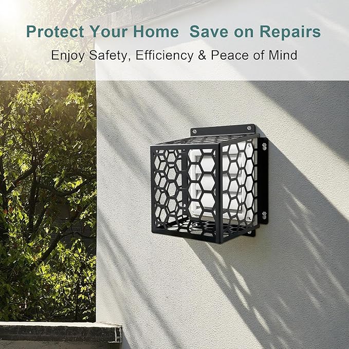 Dryer Vent Bird Guard - Universal Fits for 3" to 4" Dryer Vents & Exhaust Fan Ventilation Cover (Kitchen/Bathroom), Steel Ventilation Bird Cage, Black