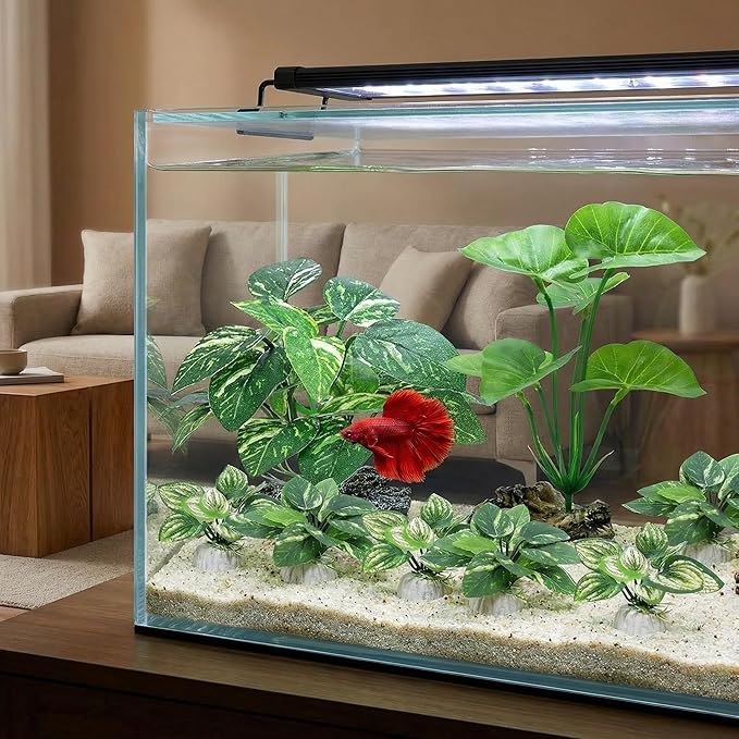 10 PCS Aquarium Decorations Silk Aquarium Plants Betta Fish Tank Decor Artificial Fish Tank Decorations Plants for Betta, Goldfish, Turtle & Reptile Tanks Ornament