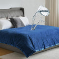 Softan Waterproof Blanket Cover 70"x90" for Baby, Adults, Dogs, Cats or Any Pets, 3 Layer Protector and 100% Leak Proof Blanket for Bed, Sofa and Other Furniture, Easy to Clean, Navy & Light Grey