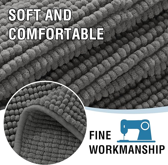 H.VERSAILTEX Plush Chenille Dog Bed Cover Thick Soft Loveseat Cover for 2 Cushion Couch Anti Slip Couch Cover Furniture Protector for Dog, Pet, Cat (35" x 62", Grey)