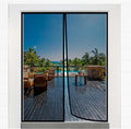 Magnetic Closure Screen Door for 62"x81" French Door Sliding Door Pet and Dog Friendly, Durable Fiberglass Mesh Double Door Screen Mesh Retractable Curtain, Keep Bugs. Mosquito Out, Fly Screen