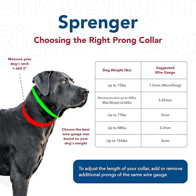 Herm Sprenger Ultra-Plus Prong Dog Training Collar, Chrome, 3.25 mm x 20" Neck Size; 22" Chain Length
