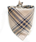 Christmas Plaid Dog Bandana with Button, Fall Dual Layer Scarf Soft Cotton Triangle Bib Girls and Boys Kerchief Adjustable Accessories for Small Medium Large Extra Large Dog Puppy Pet Cat
