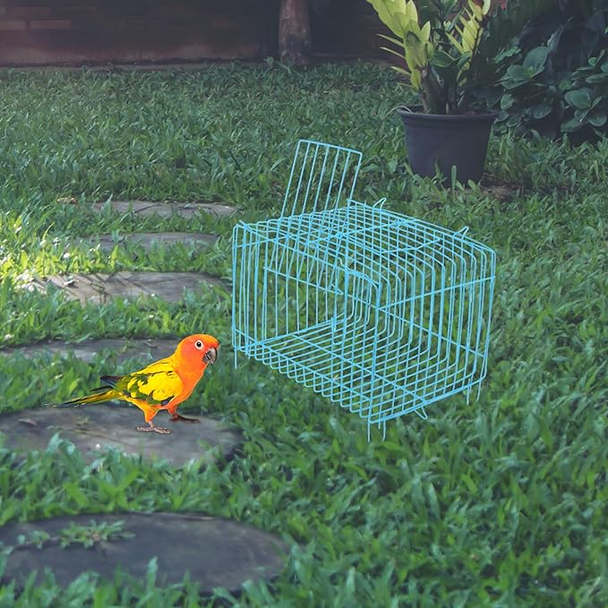 POPETPOP Travel Carrier for Birds, Iron Bird Travel Carrier Cage, Portable Birds Carrying Cage, Bird, for Parrots Conures Lovebird Cockatiel Parakeets