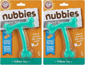 Arm & Hammer Nubbies T-Bone Dental Dog Chew Toy with Peanut Butter Flavor, Textured Chew Toy Designed to Help Clean Teeth and Support Oral Care for Dogs Up to 35 lbs - 2 Pack