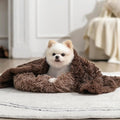 gogobunny Waterproof Dog Blanket for Couch & Furniture Protection - Super Soft Reversible Throw for Large Dogs & Cats, Calming Washable Fur & Sherpa Pet Blanket (25x35 Inch, Chocolate)