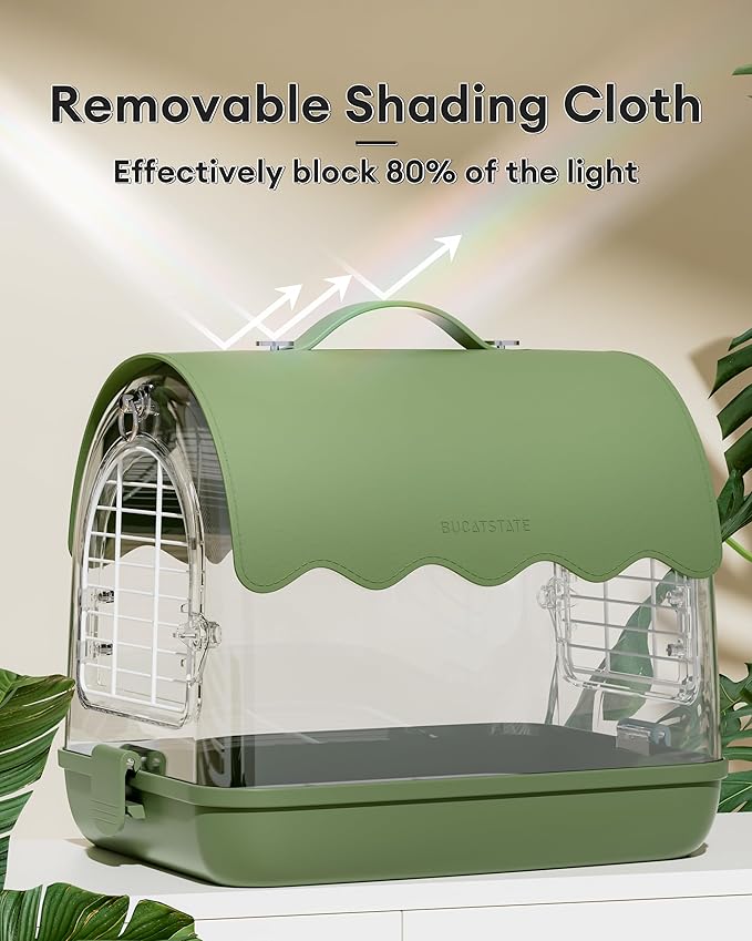 BUCATSTATE Bird Carrier Backpack with Shade Cover, Travel Bird Cage Bag Lightweight, Visible Window for Parrots, Small Cockatiels, Budgie and Other Similar Size Birds