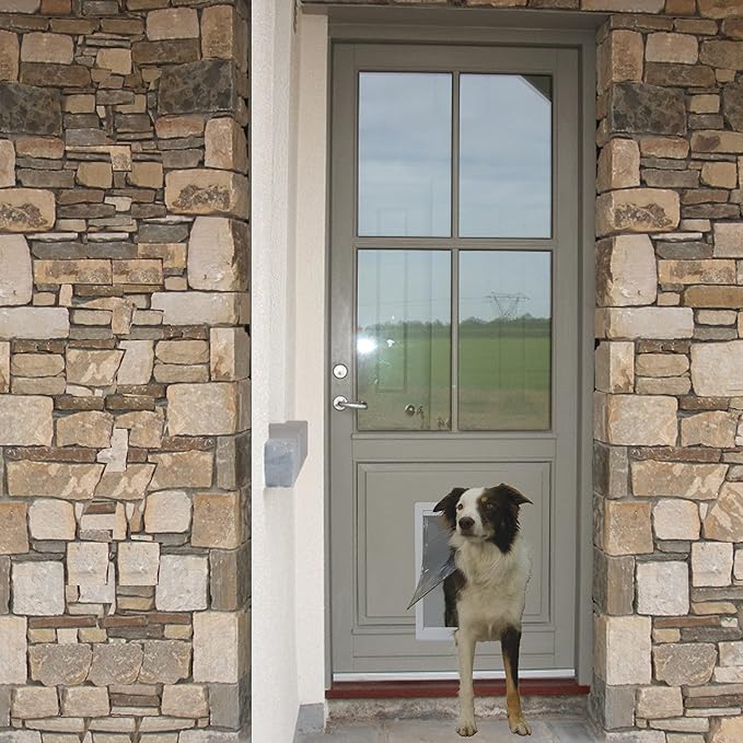 Ideal Pet Products Designer Series Plastic Pet Door with Telescoping Frame, Extra-Large, 10.5" x 15" Flap Size