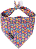 ARING PET Easter Dog Bandanas, Cute Purple Colorful Eggs Pet Bandana Scarf Triangle Bibs for Puppy Small Medium Large Boy Girl Dogs Cats-L