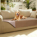 Luciphia 100% Waterproof Couch Cover Blanket for Dogs Anti-Slip Pet Couch Protector Sofa Mat Puppy Cat Blanket with Non-Slip Bottom, Light Brown Khaki, 30x70 Inch