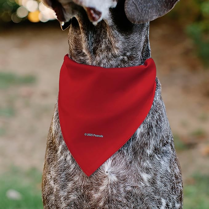 Peanuts Pet Bandana Snoopy Smiling Face Pose Red Slip On Collar Bandana Only
