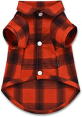 Koneseve Dog Shirt Plaid Dog Clothes for Small Dogs Boy Girl Cat Clothes Soft Puppy Outfit Adorable Pet T-Shirts Kitten Grid Costume Apparel Thanksgiving Christmas Clothing (Red#1; 3XL)