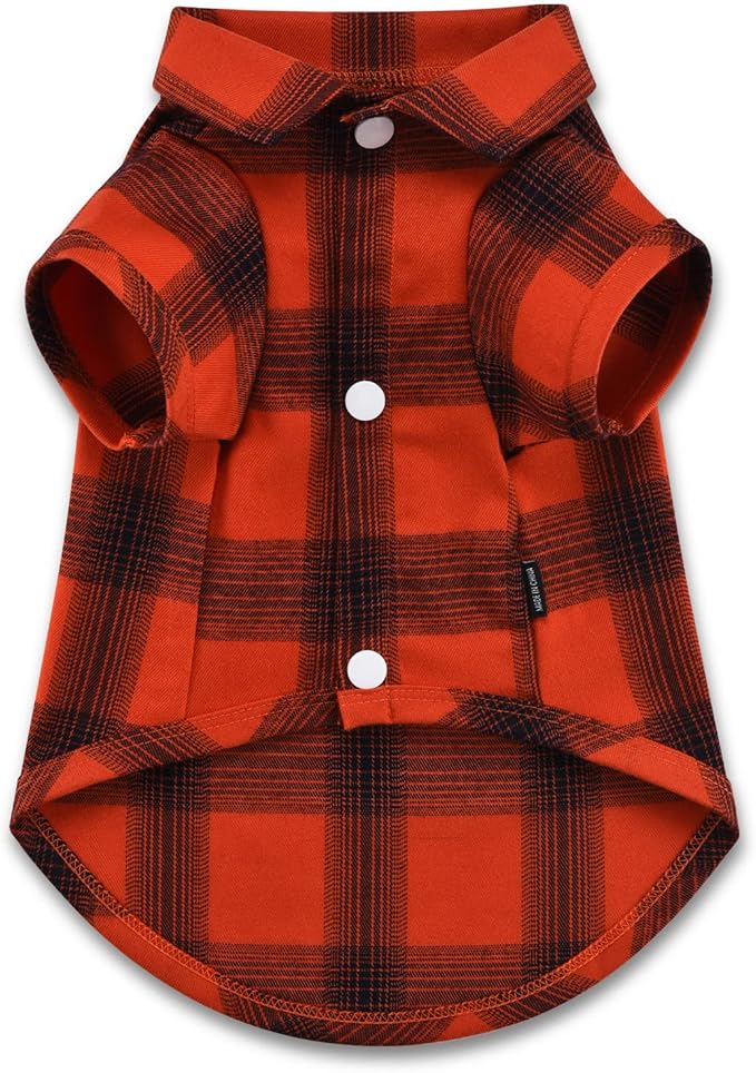 Koneseve Dog Shirt Plaid Dog Clothes for Medium Large Dogs Boy Girl Soft Pet T-Shirts Breathable Outfit Adorable Costume Grid Clothing Birthday Thanksgiving Christmas Sweater Apparel (Red#1; 7XL)