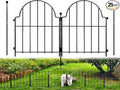 Garden Fence, 17in(H) x 27.5 ft(L) Arched Rustproof Metal No Dig Fence Garden Fence Border,Ground Stake Animal Barrier Fence for Rabbit Dog, Outdoor Landscape Decor for Yard & Patio,25 Pack