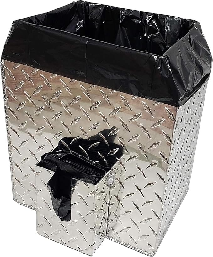 ActiveDogs Dog Poop Bucket Pet Waste Container - Heavy Duty Dog Poop Trash Can Outside Disposal Pail - A Rust-Resistant, Aluminium Metal, 5 Gallon Pail - Made in USA