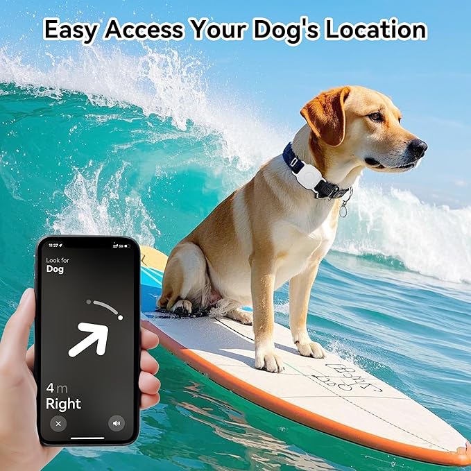 DDJ 2-Pack Dog Collar Holder for Tile Life360 Mate (2024) 2022 Tracker, Waterproof Silicone Cover Full-Body Protective Case for Tile Mate Tracker Cat Collar, Ultra Durable, Scratch Resistant, White