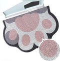Cute Cat Litter Mat 24”x16”, Litter Box Mat, Litter Trapping Mat, Soft on Kitty Paws, Easy Clean, Anti Slip, Pet Accessories, Door Floor mats - White Pink60*40