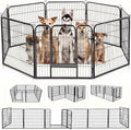 BestPet | Dog Playpen | 32 Inch, 8 Panels | Heavy Duty Metal Pet Exercise Pen | Indoor Outdoor Fence Panels | Rust-Resistant, Removable, Tool-Free Setup | Anti-Skid, Expandable Design