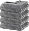 Onarway Dog Blanket Washable for Puppy: 4 Packs Dog Blankets 40”x28” - Fluffy Soft Small Throw for Cat Puppy Kitten Dogs - Fleece Pet Blankets for Bed Sofa Car and Indoor - Light Grey