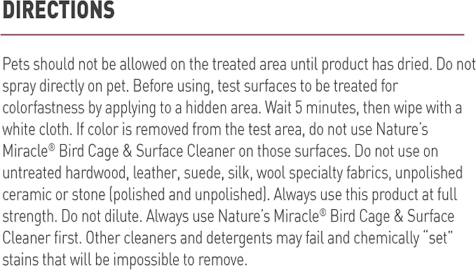 Nature's Miracle Bird Cage & Surface Cleaner,(Pack of 2)