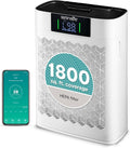SereneLife HEPA Air Purifier for Home – Smart WiFi & App Control, Ultra-Quiet Air Purifier for Bedrooms & Large Rooms, Removes Dust, Pet Hair & Odors, Ideal for Pets & Allergies (1,800 Sq Ft, White)