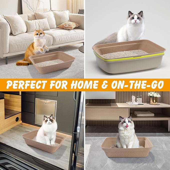 Disposable Cat Litter Box(9-Pack), Large Litter Boxs for Travel Home Use