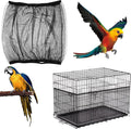Large Bird Cage Seed Catcher, Stretchy Bird Cage Cover, Soft Nylon Mesh Skirt, Parrot Birdcage Net, Ventilate Dustproof Cover for Parrot Parakeet Macaw African (Black)