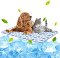 NWK Pet Cooling Mat - Ice Silk Cooling Mat for Dogs & Cats Portable & Washable Pet Cooling Blanket, Car Seats, Beds for Summer (1, Purple Fish, 27‘’ X 39‘’ X 0.3'')