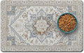 Dog Food Mats for Floors, Absorbent and Quick-Drying Pet Cat Food Mat,Anti-Fouling and Easy-to-Clean Pet Feeding Mat,Dog Bowl Mat for Messy Drinking Water Bowls.12 x20, Bohemia Style