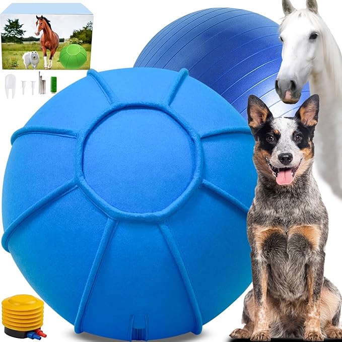 Herding Ball for Dogs, Dual Layered Herding Dog Ball Set for Australian Shepherd, Cattle, Collie, Dog Agility Equipment-Free Training Book