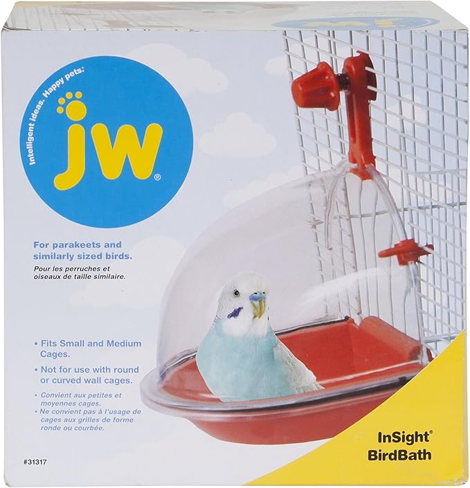 JW Pet Company Insight Bird Bath Bird Accessory, Multicolor