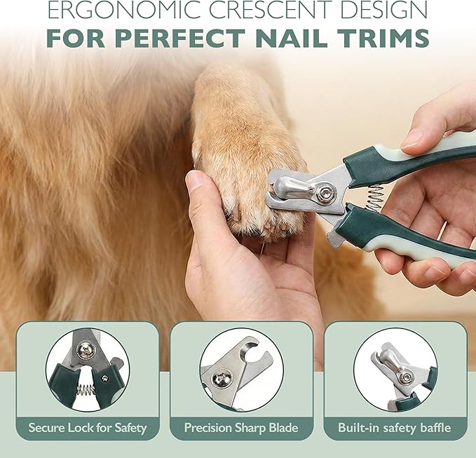 HamInWay 8-in-1 Pet Grooming Kit for Dogs & Cats – Includes Brushes, Combs, Nail Clippers & File – Professional Grooming Tools Set in Logo Bag – Safe, Gentle & Durable – Ideal for All Pet Sizes
