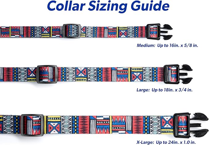 MS-5 Automatic Pet Door Collar, Genuine High Tech Pet Brand Dog Collar for Power Pet Doors - Deluxe Strap (Tribal, Large) - DC-TBL-MS5-L