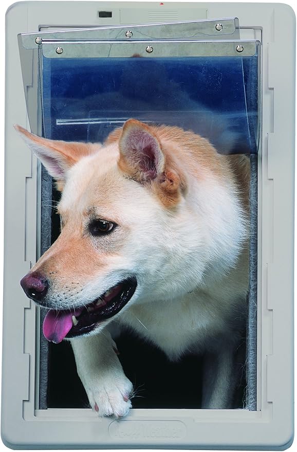 IDEAL PET PRODUCTS Since 1979 Ideal Pet Products Designer Series Ruff Weather Alarm Alert Pet Door, X-Large 9.75" X 17" Flap Size
