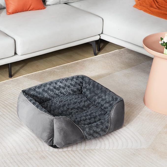 INVENHO Dog Bed Medium Size Dog, Orthopedic Warming Soft Calming Sleeping Puppy Bed Durable Pet Bed with Anti-Slip Bottom (Pack of 2)