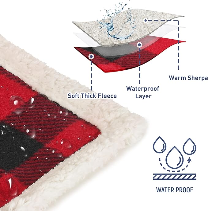 Kritter Planet Waterproof Dog Blanket, Reversible Water Proof Pet Blanket for Couch, Bed & Sofa, Washable Couch Covers for Large Dogs - Protects Furniture from Fur, Dirt, and Accidents