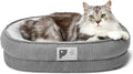 Orthopedic Cat Bed for Puppy,Cat Sofa Bed with Egg Crate Foam Dog Couch Bed with Four-Sided Bolster, Removable Cover & Non-Slip Bottom Grey XS