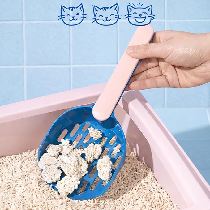 Cat Litter Scoop Sifter, Lightweight & Durable Scooper – Compact Design for Clumping, Pellet & Clay Litter