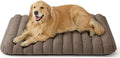 LE SURE Cute Orthopedic Dog Bed for Extra Large Dogs, XL Waterproof Chic Flat Pet Beds with Removable Washable Cover, Fuzzy Thick Egg Crate Foam Pet Mat for Indoor Use (44" x 32", Brown)